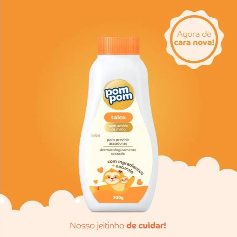 Talco para Bebê Pom Pom 200g