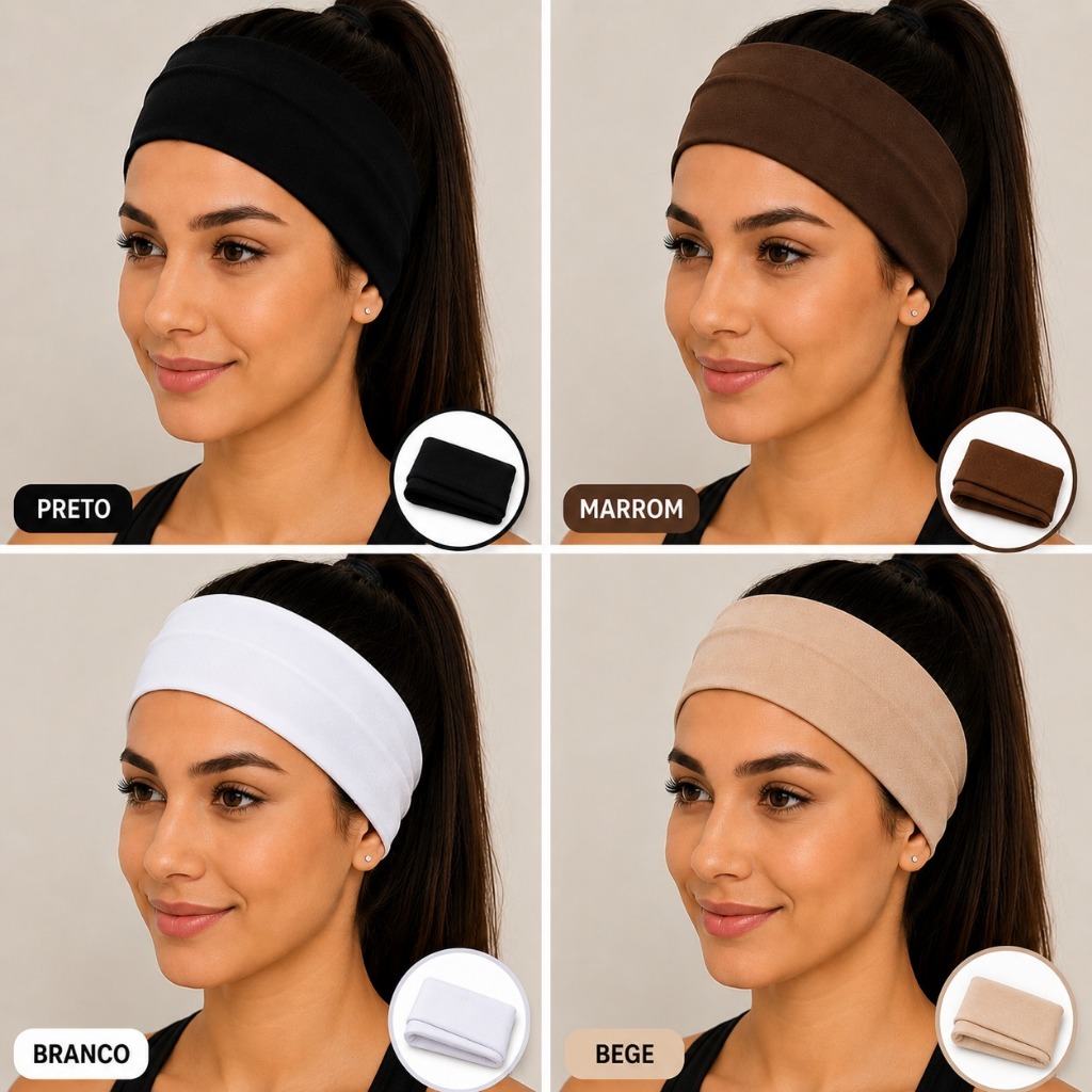 Faixas de Cabelo Feminina Faixa elástica Tiara de Tecido Faixa academia