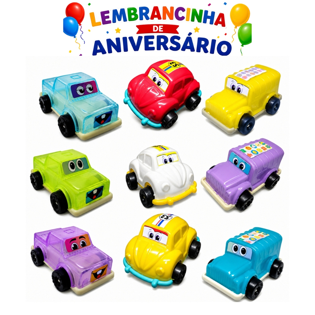 30 Mini Carrinhos 3 modelos  Infantil Lembrancinha Festa aniversario Brinquedo Prendas Decoração