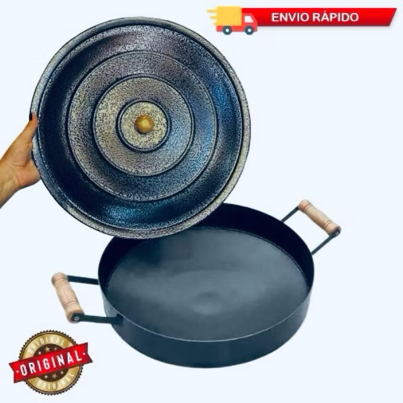 Disco de Arado Médio N 33 Com BORDA Frigideira Bifeira com Tampa ORLA