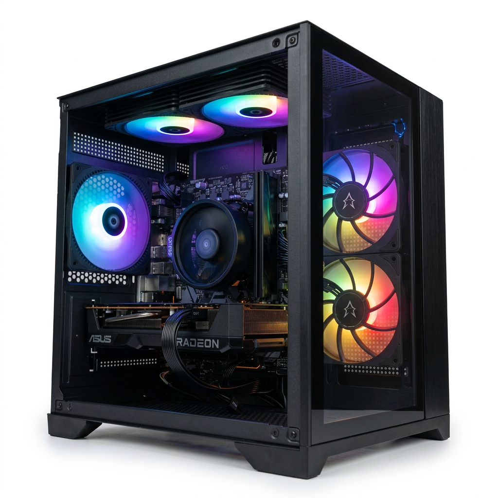PC Gamer JIREH START FHD | GPU RX 7600 | Ryzen 5 | 32GB DDR4 | SSD 1TB NVMe