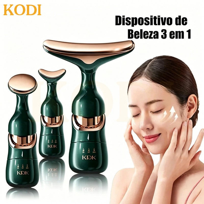 3 Em 1 Massageador Facial – Lifting, Microcorrente, Massagem no Pescoço e Rejuvenescimento em 5 Minutos-N7
