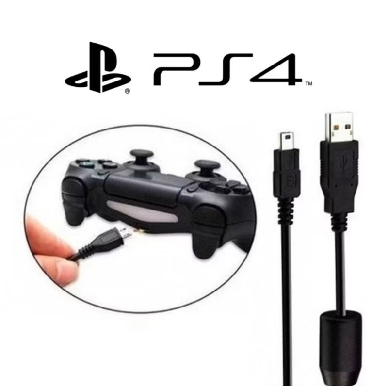 Cabo Micro V8 USB  1,8M  Carregamento Rápido e Dados 3.0 Compatível PS4 e Celulares