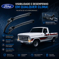 Par Limpador Para-brisa Dianteiro Palheta Do Ford F1000 F4000 De Silicone 1992-1998