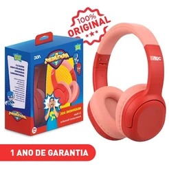 Headset Infantil AOC Gi Neto Aventureira Bluetooth Vermelho