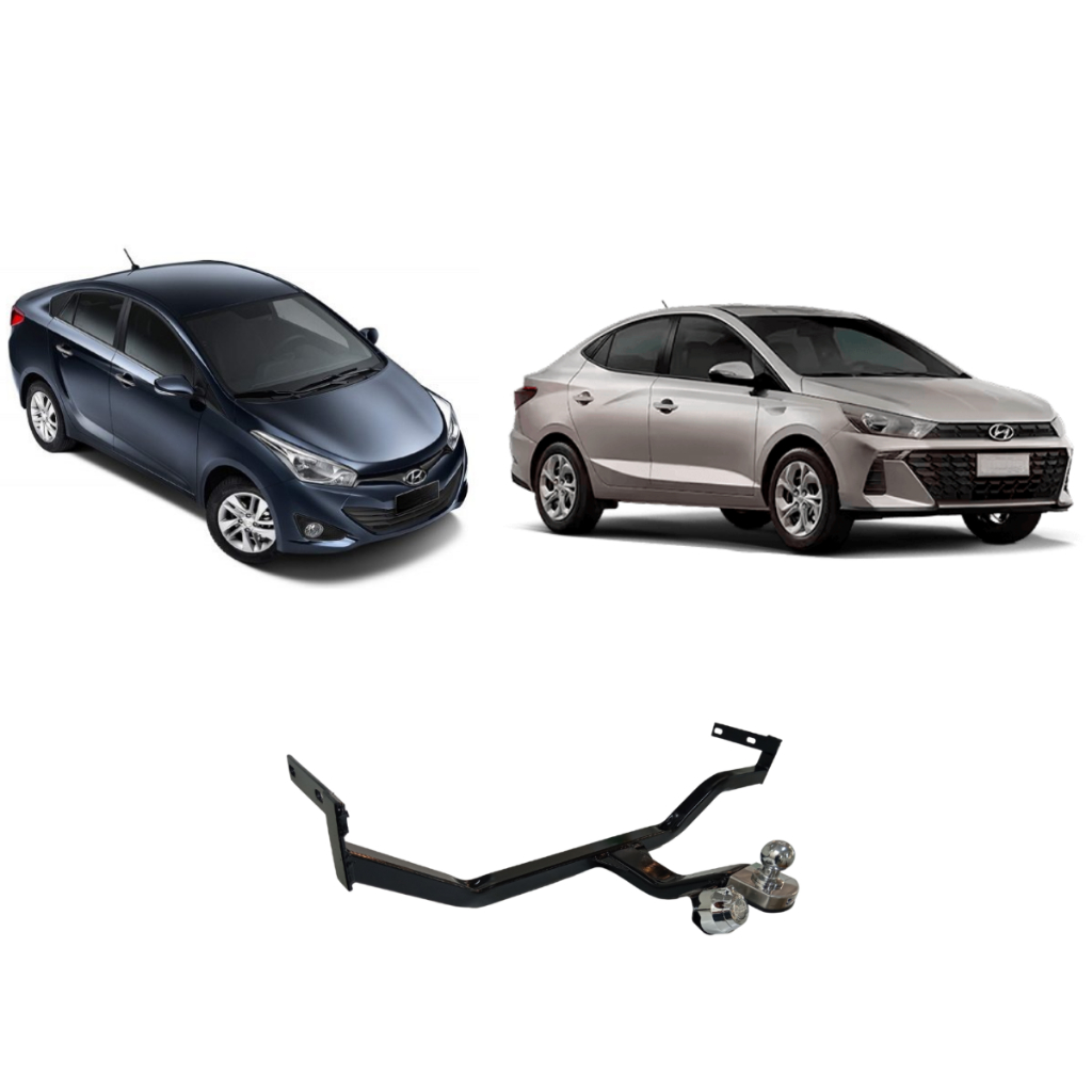 Engate Hyundai HB20s 2013 a 2025 Reforcel Reboque Rabicho Protetor 500KG