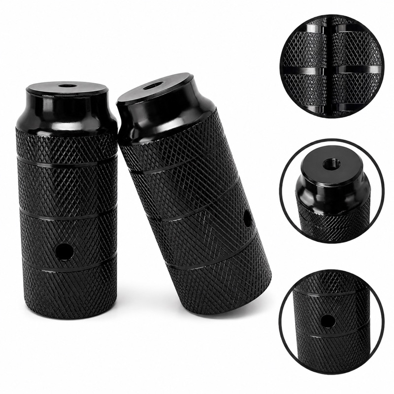 Pedaleira Apoio De Pé Grande Em Aço Carbono COR PRETA Resistente Forte Trolhão Cromado BMX Freeride Dirt Jump