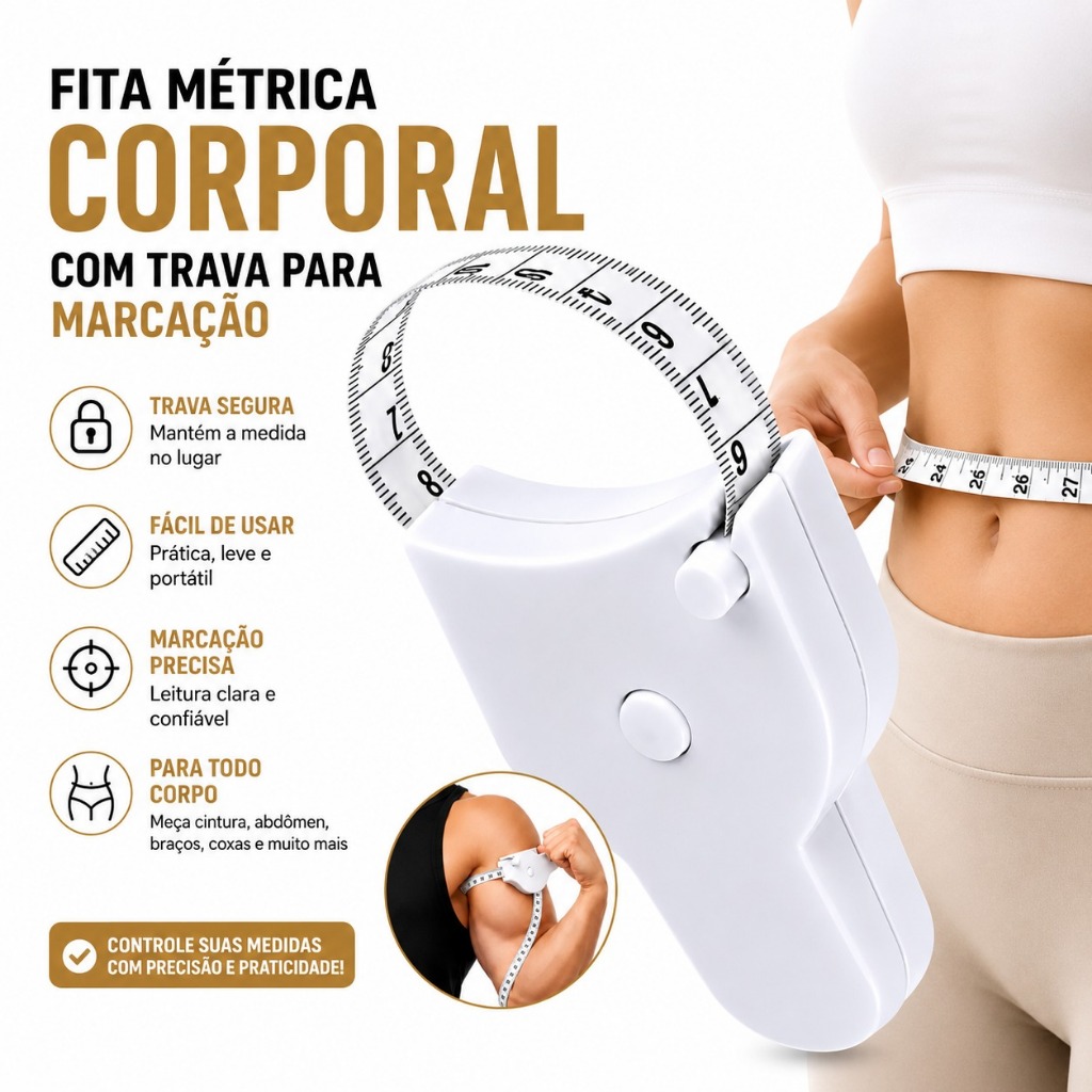 Fita De Medição Corporal/Fita Métrica Antropométrica Corporal Com Cálculo De Imc Da