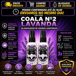 Kit 2 Coala Spray Bloqueador de Odores Nº 2 Lavanda 60ML - Banheiro