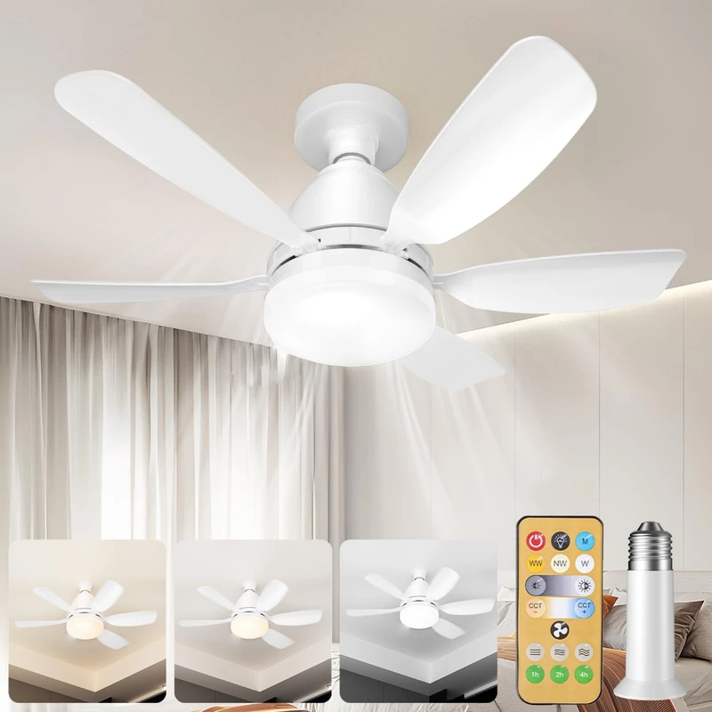 Ventilador Bivolt com Luminária - 80% OFF! 🌟