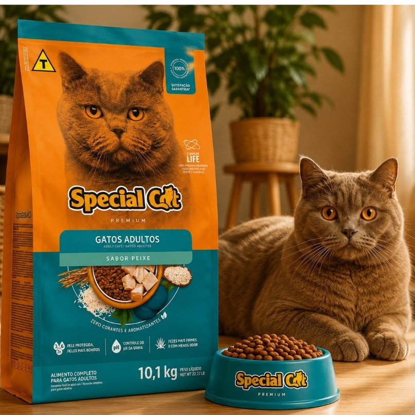 Ração Gato Adulto 10.1KG Special Cat Sabor Peixe