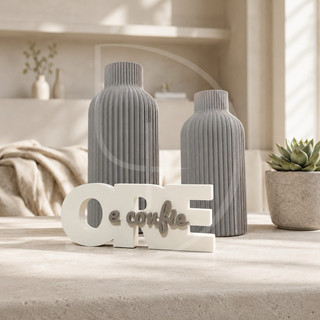 Kit Decorativo Ore e Confie com 2 Vasos Cachepot Moderno – Decoração Moderna para Sala, Q…