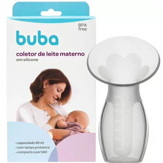 Coletor de Leite Materno Buba em Silicone 90ml Coletor de Leite Buba