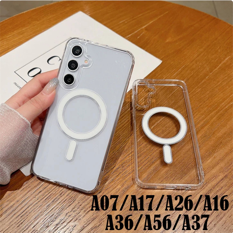 Capa Magsafe  Transparente A07/A17/A26/A16/A36/A56/A37 Capinha Samsung Galaxy Acrilico Luxo Magnético Acrilico