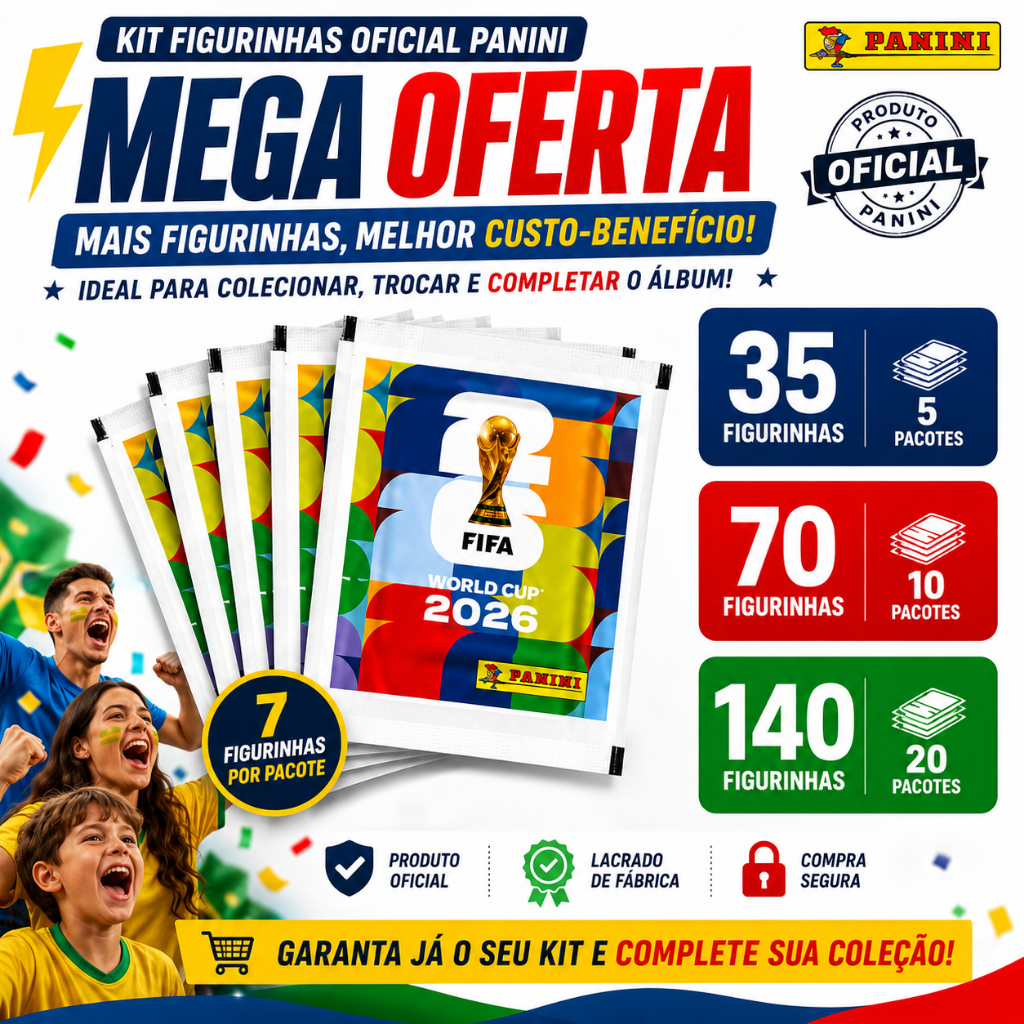 Figurinhas Copa Do Mundo 2026 Panini Oficial Original Lacrado Kit 35 70 140 Cromos Pacotes Para Completar Álbum