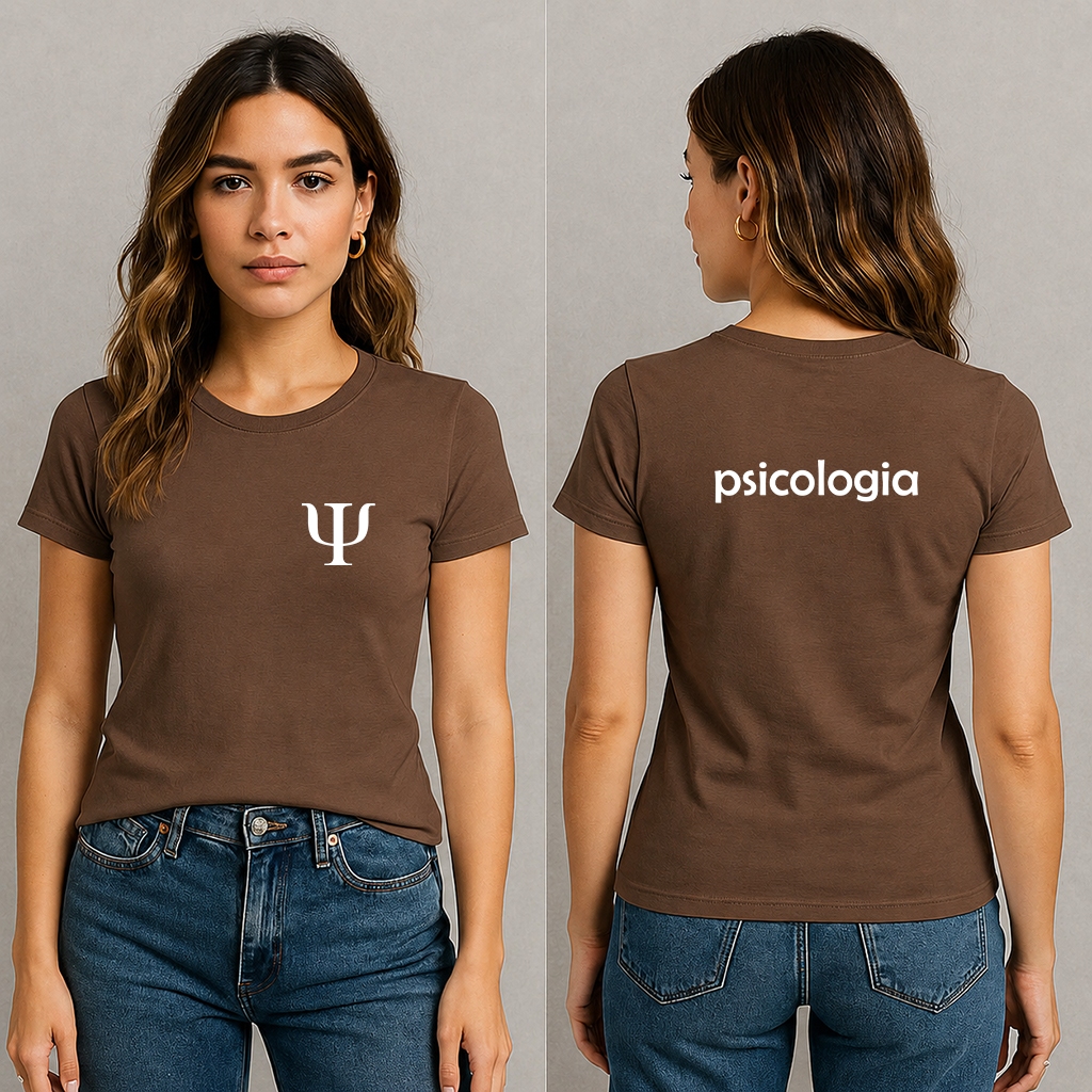 Camiseta Feminina Babylook Curso Psicologia Casual Faculdade Universitária Psicologa Terapeuta
