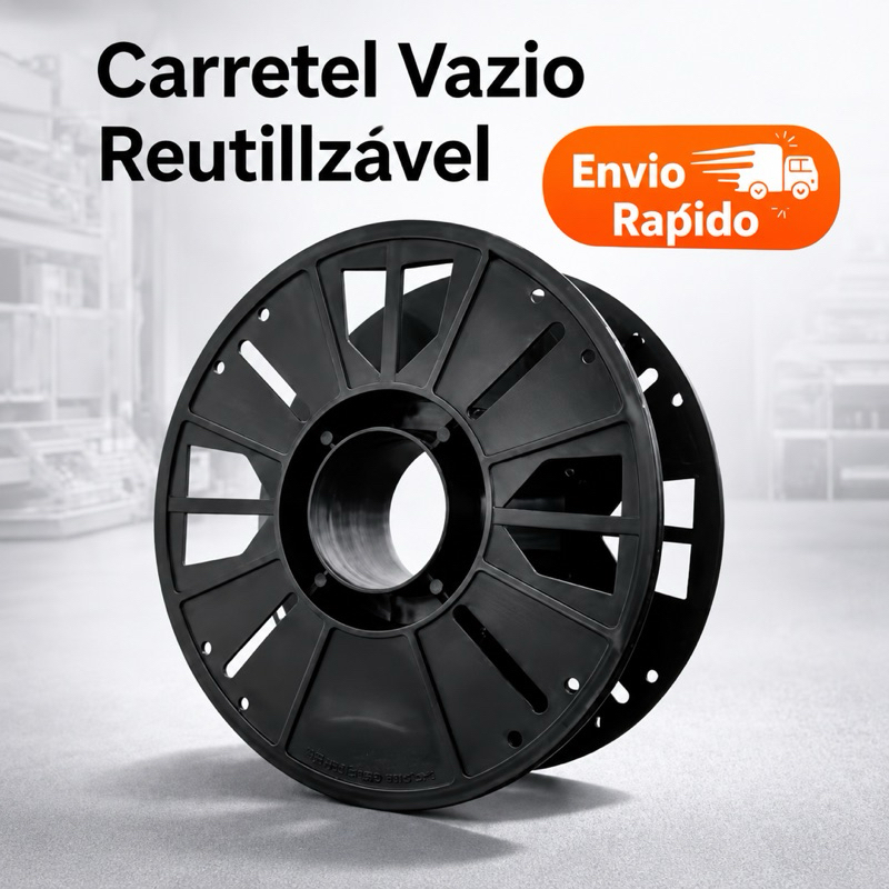 Carretel Bobina Plástica Vazia 20cm x 6,5cm – Ideal para Fios, Linhas, Cordas, Fio De Malha, Cabos ou Artesanato