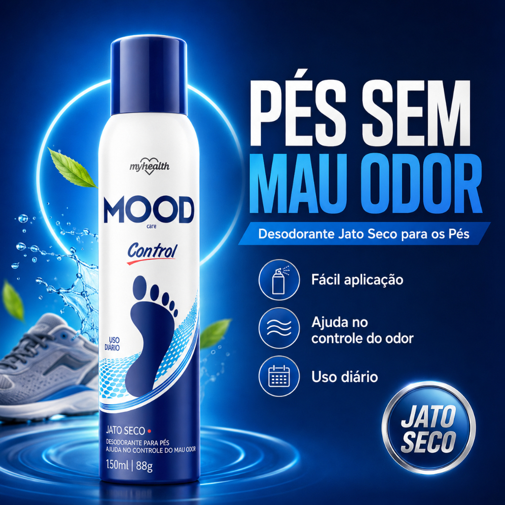 Desodorante Pés Masculino Mood 150ml Jato Seco Antiodor Frescor Duradouro