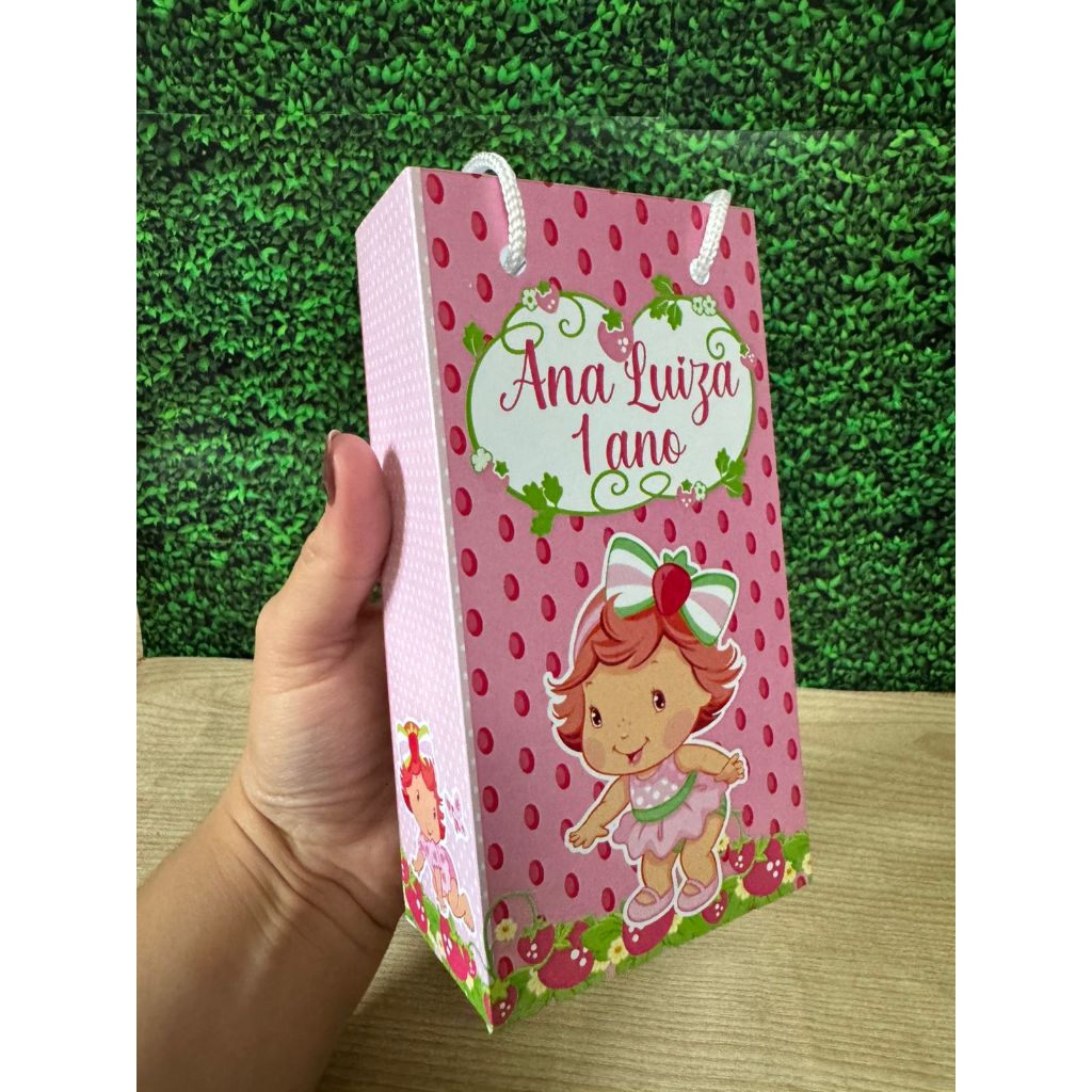 Sacolinhas Surpresas P Moranguinho Baby Personalizada com nome Festa Infantil Chá Aniversário Lembrancinhas