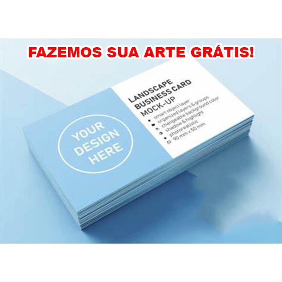 Cartão De Visita  Somente Frente Colorido Verniz Total