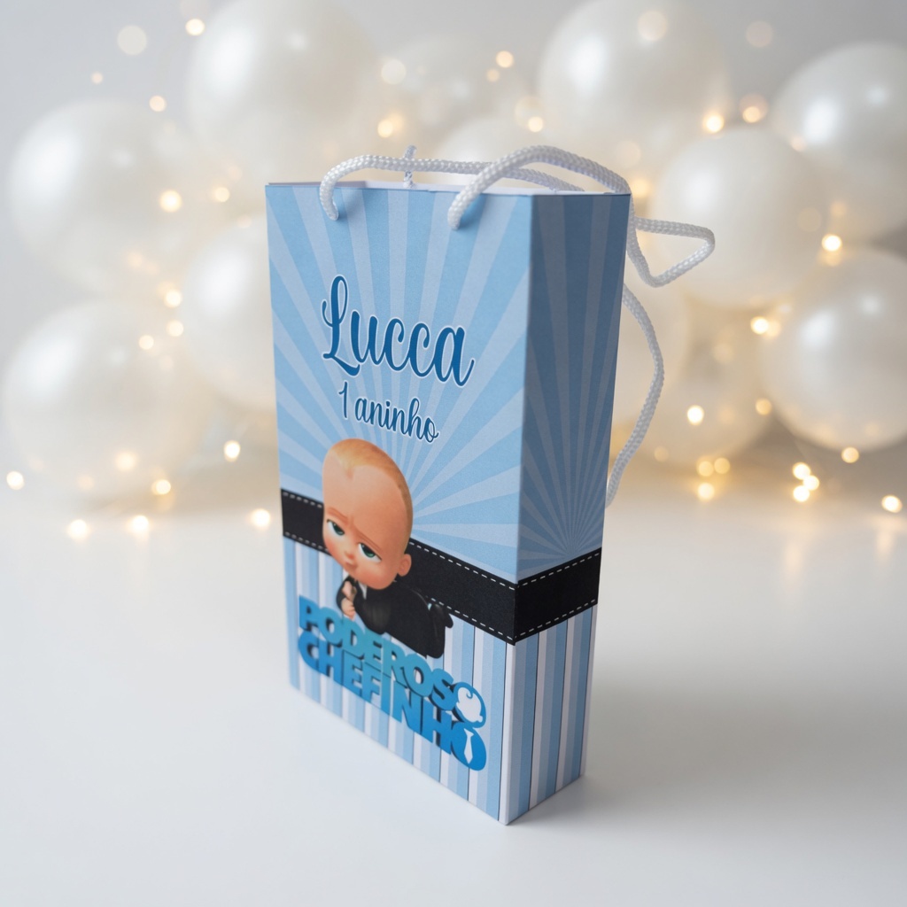 Sacolinha Personalizada O PODEROSO CHEFINHO Lembrancinha de Festa /Aniversário - SACOLINHA SURPRESA- PEGUE E MONT