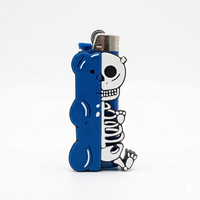 Case capinha Para Isqueiro BIC Urso/Caveira