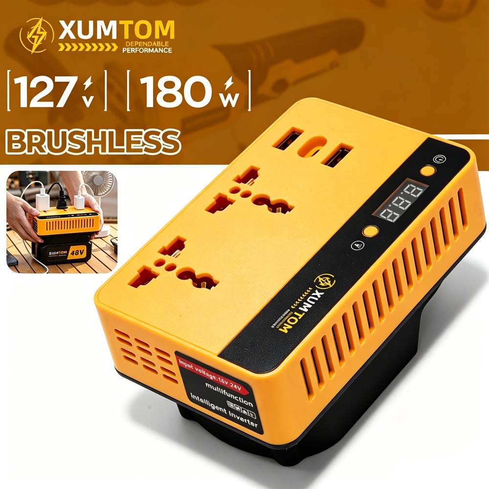 Inversor portátil de energia 127V Adaptador de energia do inversor de bateria para eletrodomésticos
