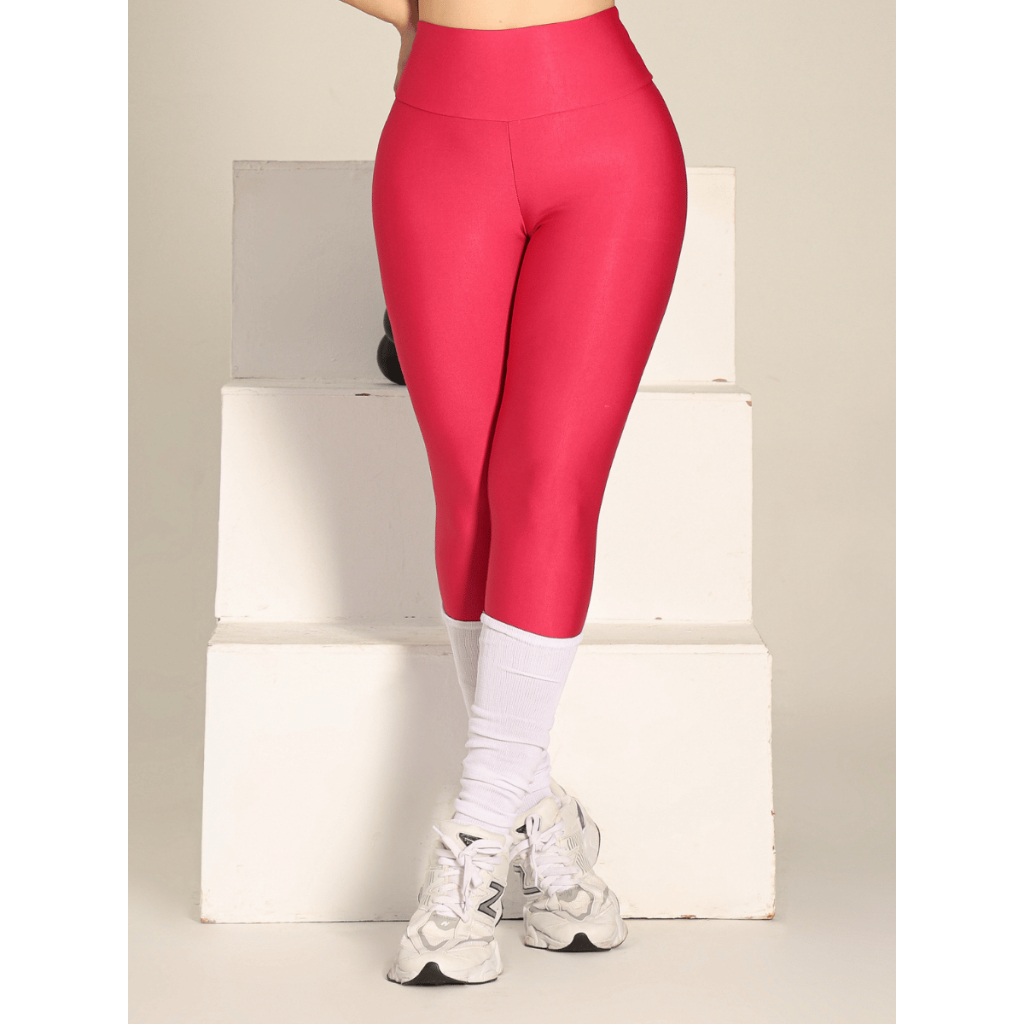 Calça Legging  de Cintura Alta para Academia Feminina Esportiva  Modeladora Tecido Grosso