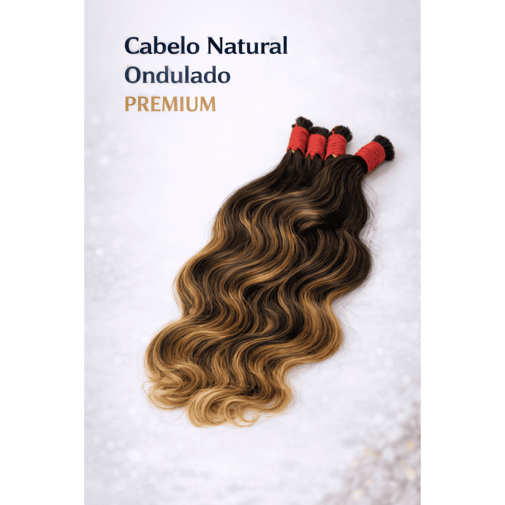 Cabelo Humano Natural Vietnamita Moreno Iluminado 55cm 150g Mega Hair Premium — imagem 2 de 2