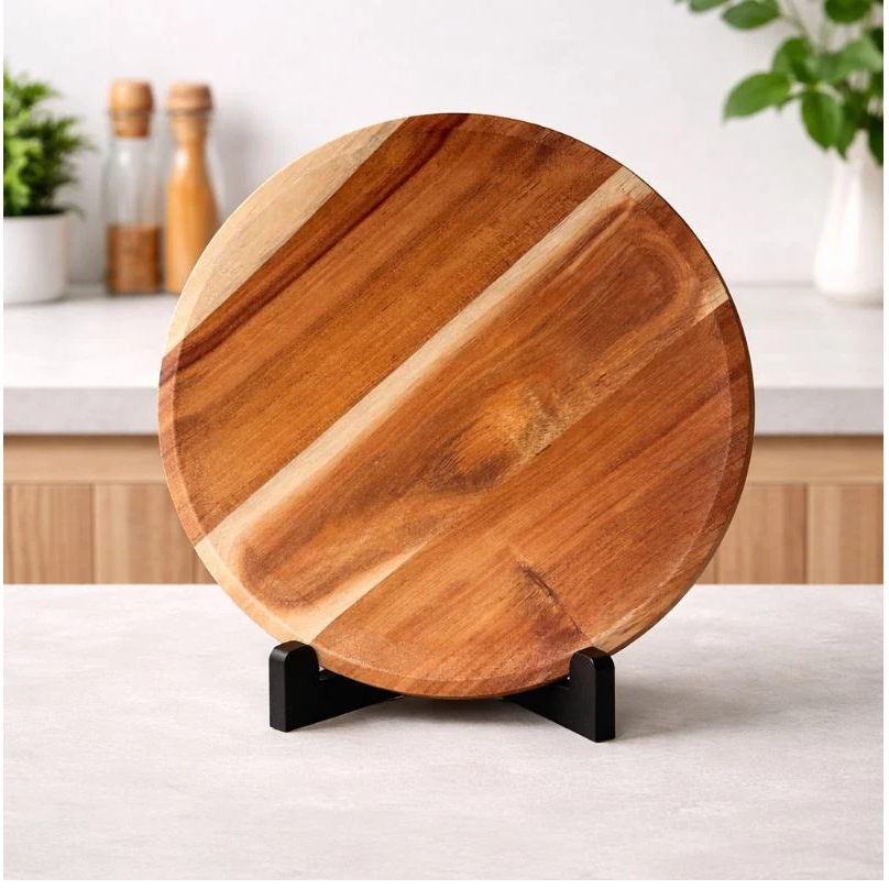 Suporte Expositor De Mesa Para Prato Decorativo Quadro Azulejo Preto