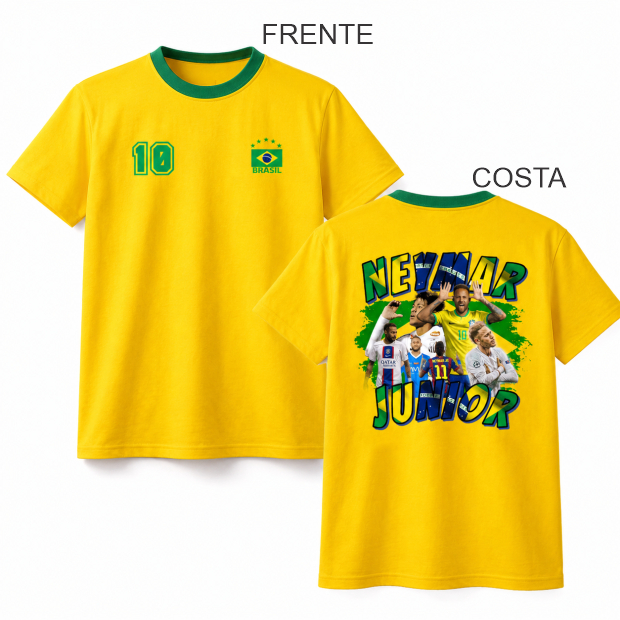 Camiseta Infantil, Camiseta Brasil, Camiseta Amarela, Camiseta Neymar, Camiseta Copa Do  Mundo