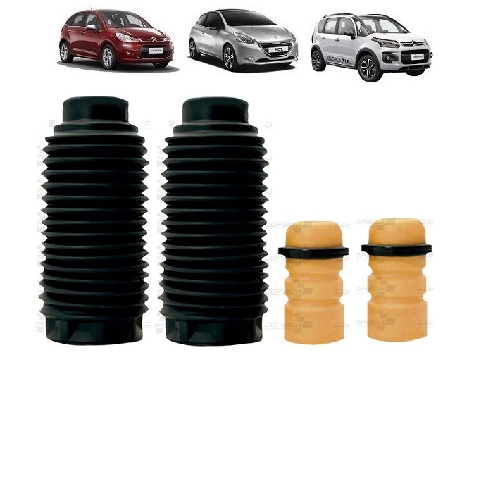 Kit Batente Coifa Amortecedor Dianteiro Peugeot 208 / Aircross C3 Cactus