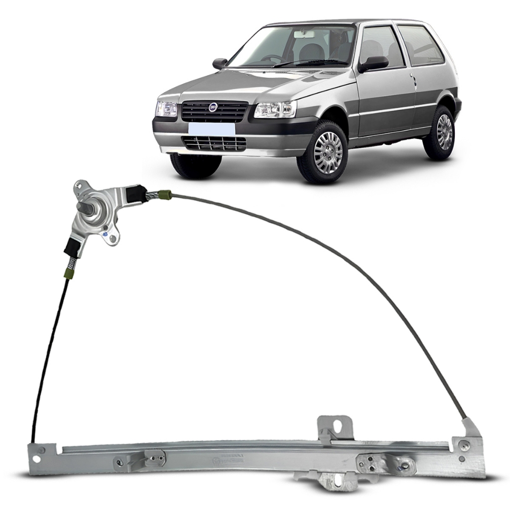 Máquina Vidro Manual Dianteiro Uno 2 Portas 84 a 2010