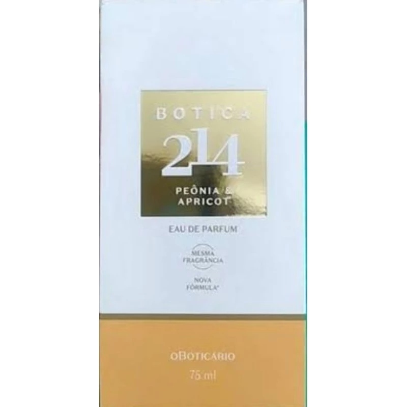 Botica 214 Peônia & Apricot Eau de Parfum 75ml O Boticário Original Alta Fixação Feminino Luxo