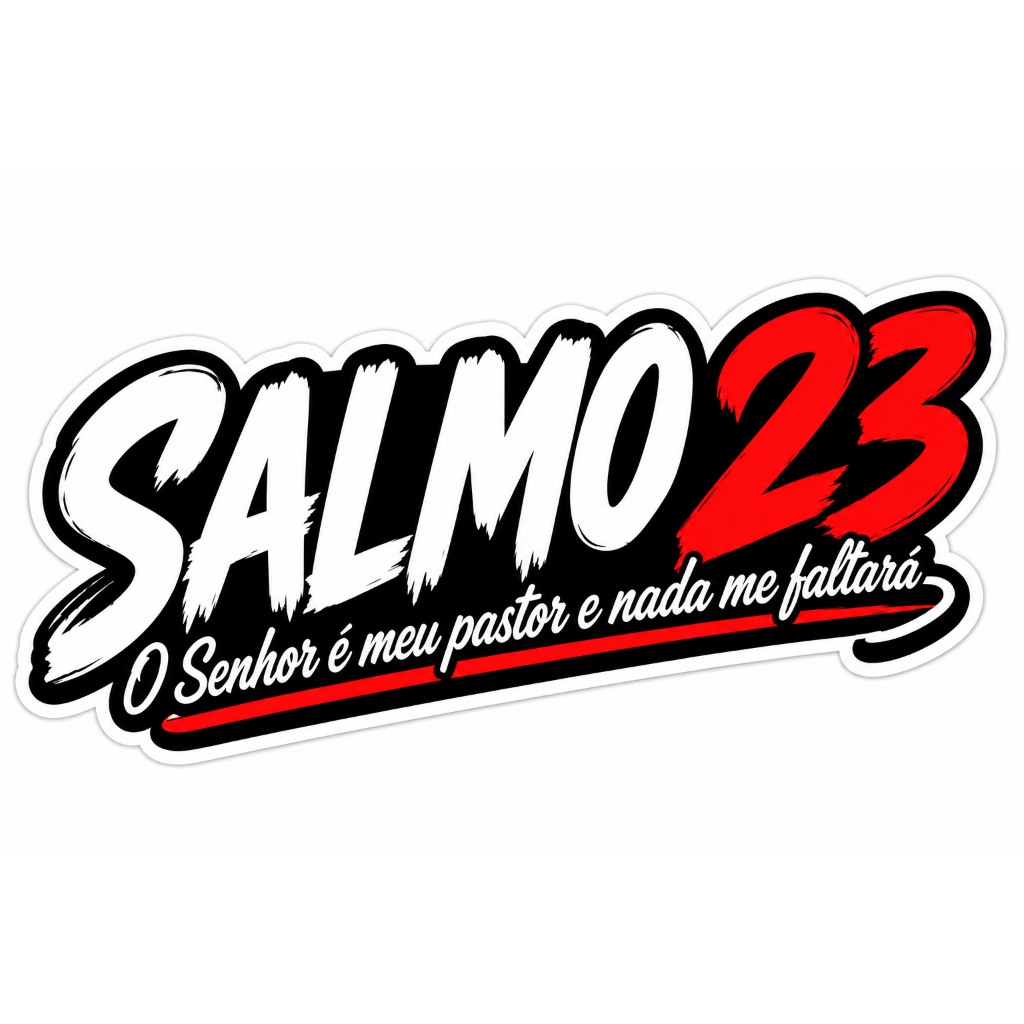 Adesivo Sticker 20cm Salmo 23 Carro Moto Caminhão Capacete Vinil Premium Prova Da Agua