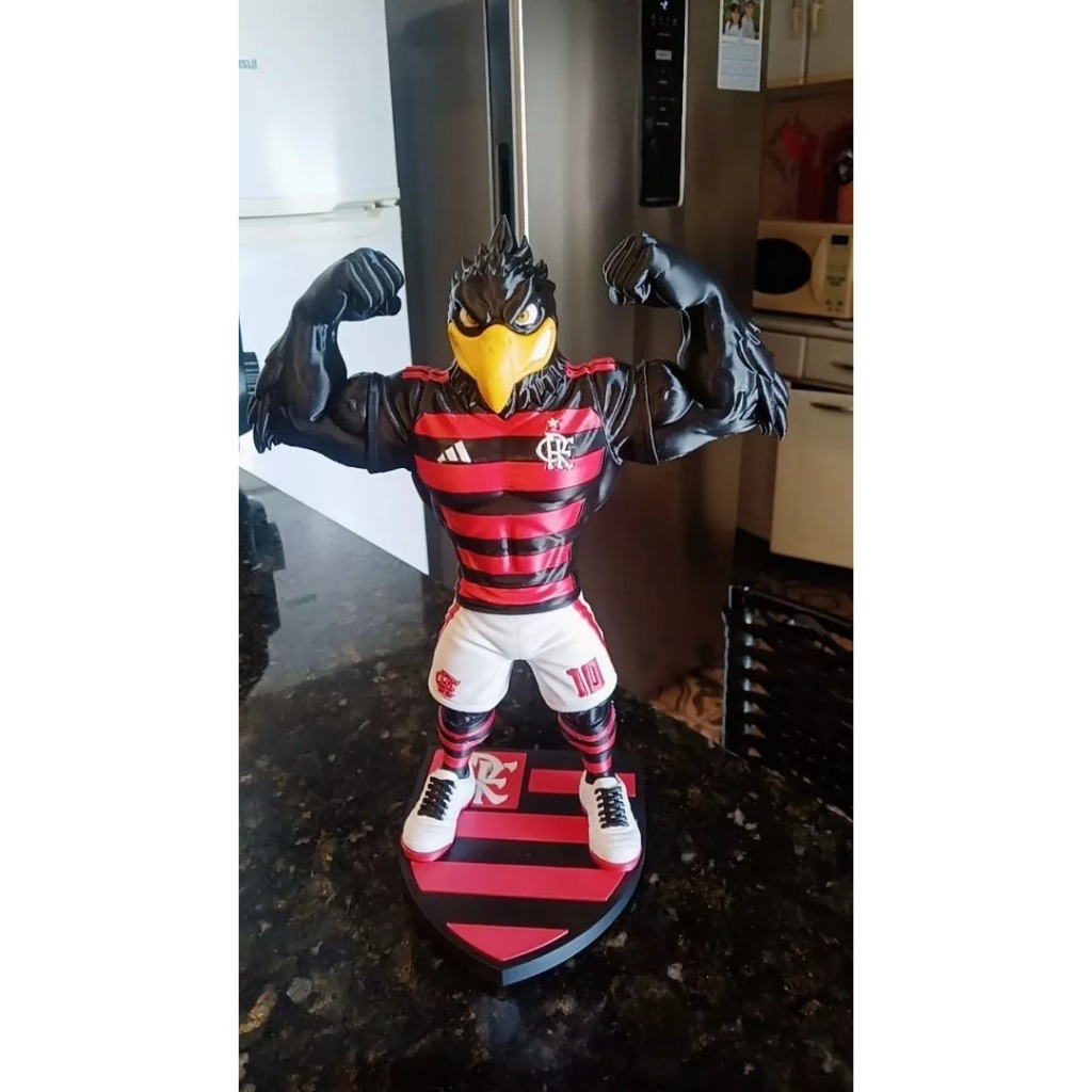 Mascote Urubu Rubro-Negro Flamengo 15cm , 20cm ou 25cm
