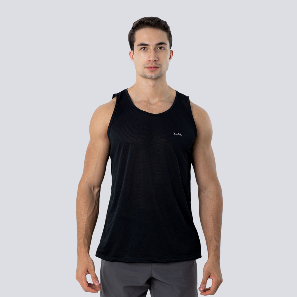 Regata Masculina Dry Fit Academia Treino Fitness Corrida Furadinha UV50+ Respirável