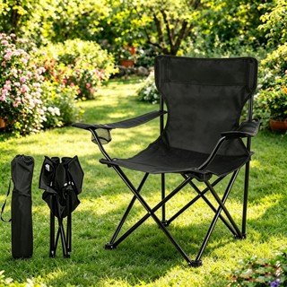 cadeira camping dobravel 200kg Com Porta Copos e Apoio de Costas Para Camping, Pesca, Praia e Jardim 1 /2 peças