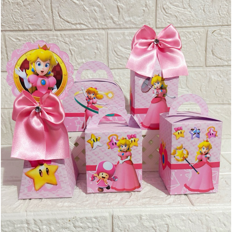 Caixinhas Personalizadas Princesa Peach Desmontadas/Super Mário Bross/ lembrancinhas / festa infantil