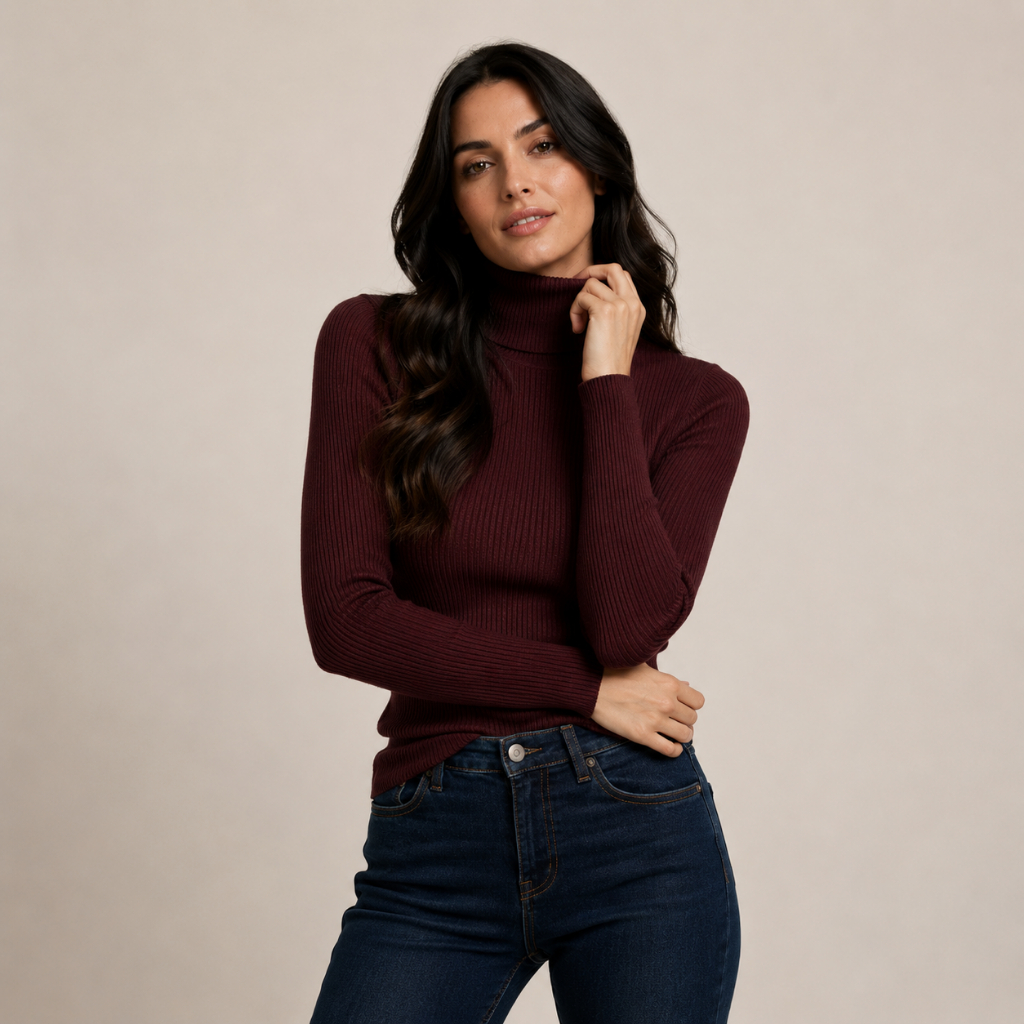 Blusa Segunda Pele Feminina Inverno Cacharrel Canelada Elegante