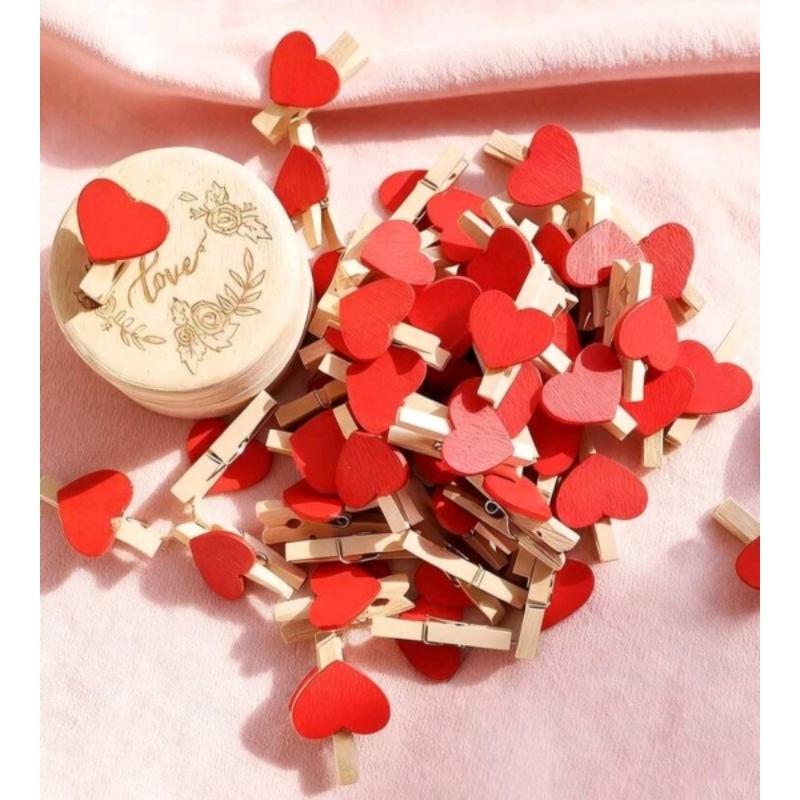 Mini Prendedor Decorado para Varal de Fotos 3 cm Kit com 100 peças