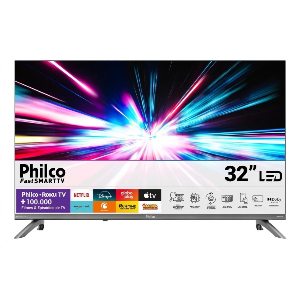 🛍️ Smart Tv 32 Philco Roku Tv Dolby Áudio Hdr10 P32crb
