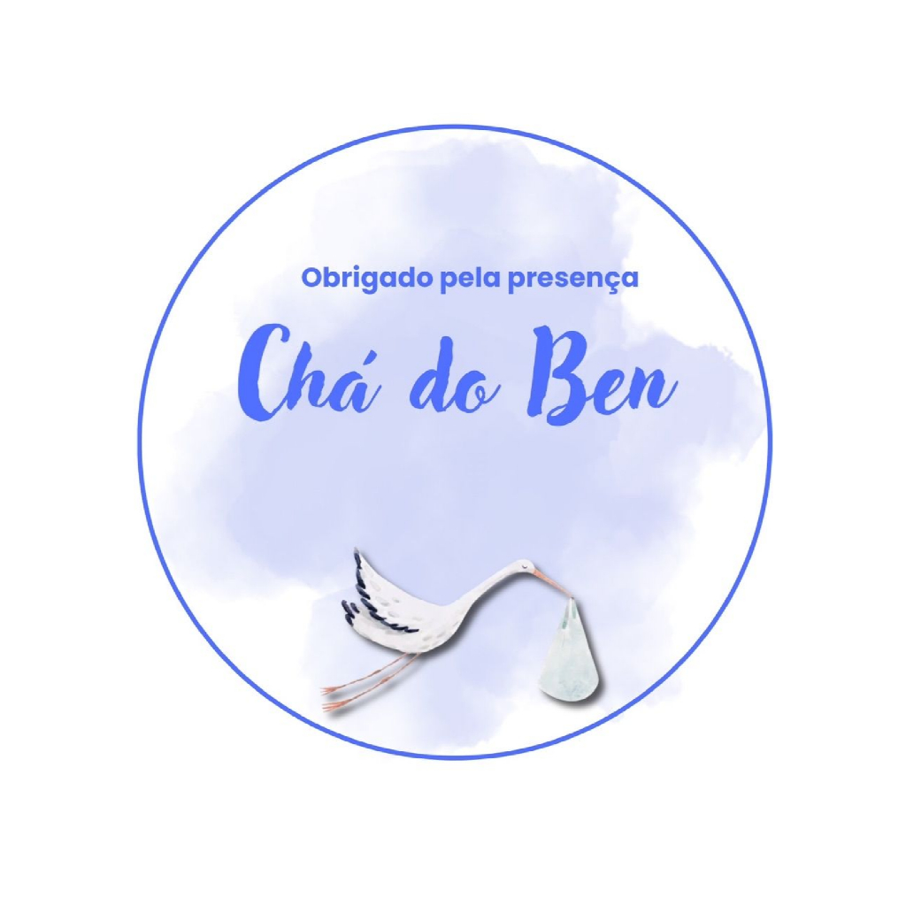 100 Adesivos p/ chá de bebê, Cegonha, PERSONALIZADO COM NOME,  Lembrancinhas, Aniversário, Chá Revelação