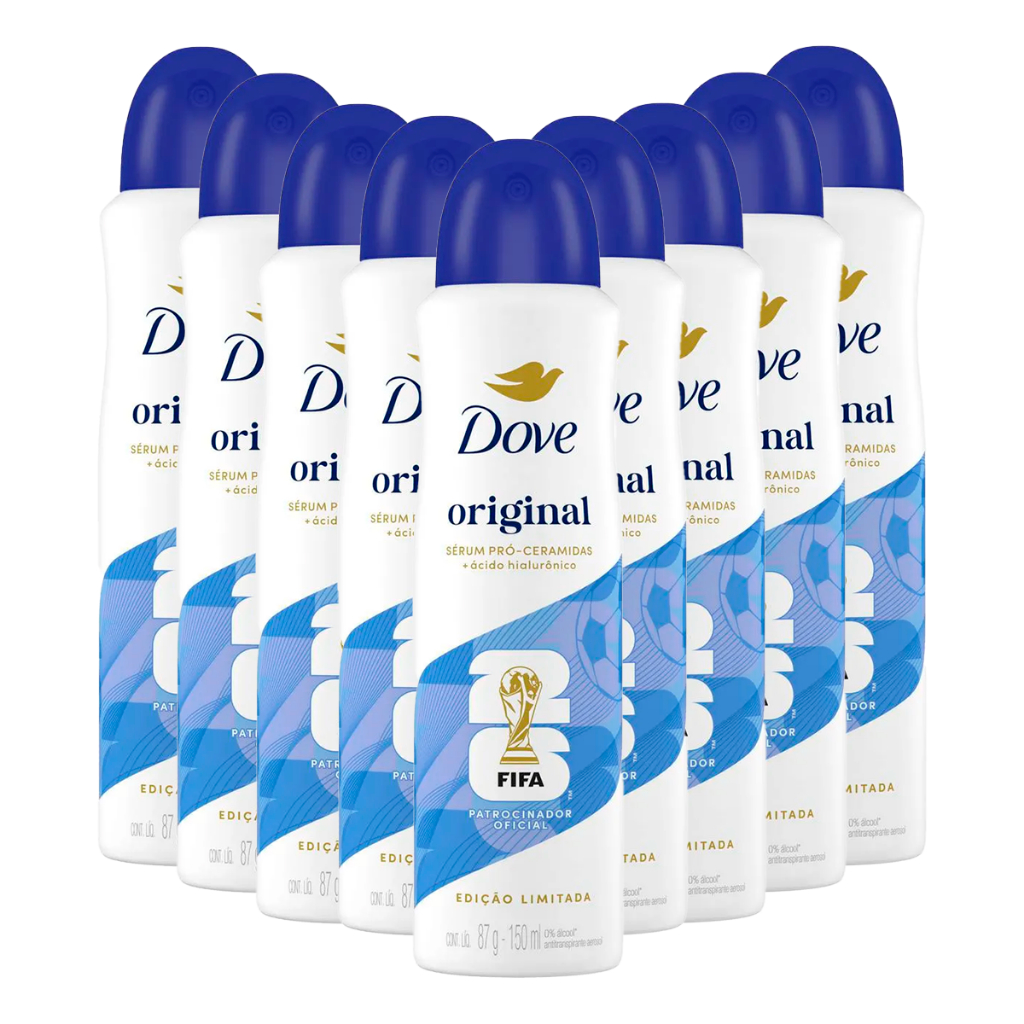 Kit Desodorante Dove Original Aerosol 150ml/89g - 9 Unidades