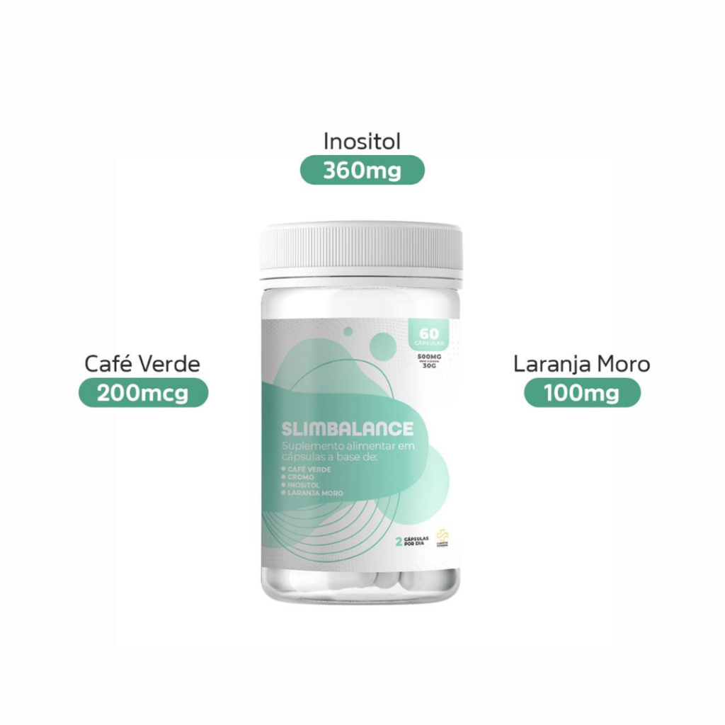 Termogenico com Laranja M. + Cromo 60 Cáps - Slimbalance Suplemento Alimentar