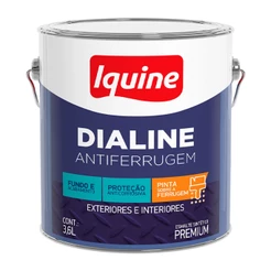 Tinta Esmalte Dialine Direto na Ferrugem Tinta Esmalte Metais e Madeiras Iquine 3,6 Litros Cores