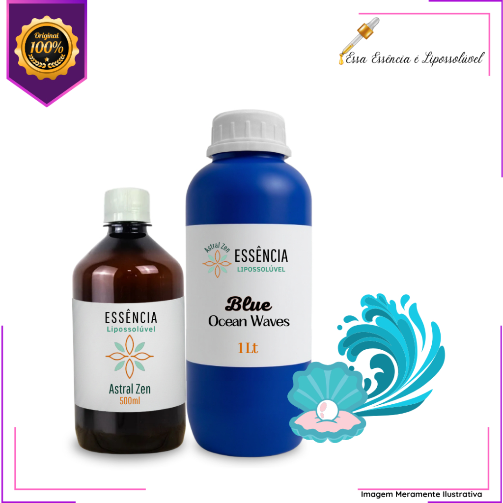 Essência Concentrada Blue Ocean Waves Vollmens Para Aromatizador - Sabonetes - Velas - Perfumes