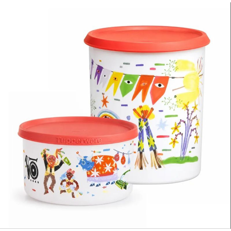 Kit Tupperware Intântanea Brasil 2,25L + Pote Master Brasil Mágica 1,5L