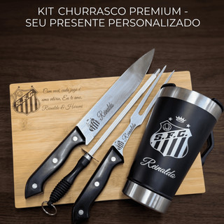 Kit Churrasco Personalizado presente homem kit churrasqueiro cantinho do churrasco lembrancinha com copo termico persona