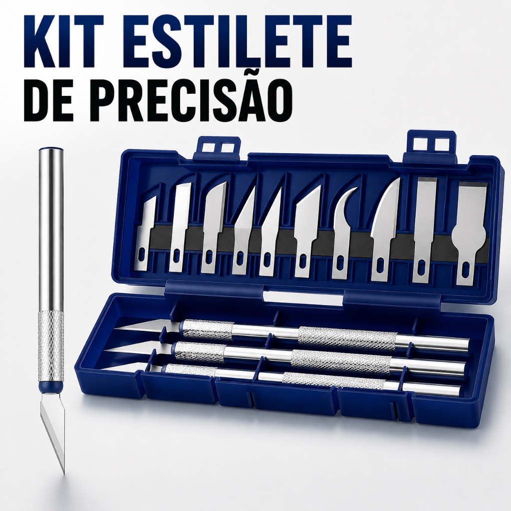 Kit de Estiletes de Precisão com 13 Peças (incluindo estojo magnético) - Ideal para artesanato e modelismo，MELHOR PREÇO